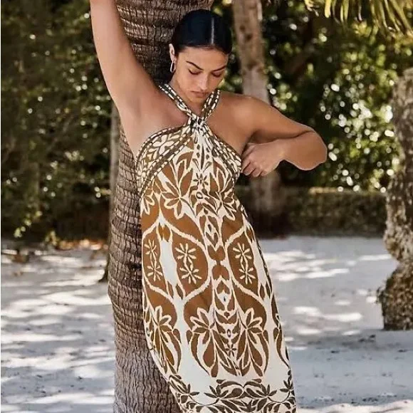 Anthropologie | Dresses | Anthropologie Vineet Bahl Printed Halter Dress  Size Small | Poshmark